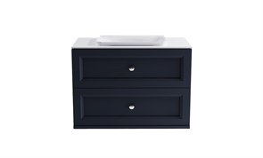 ASTRA-FORM Тумба подвесная Классик 100 с 2ящ RAL7024 мат. с раковиной Ретро бел гл. и столешницей Solid бел гл. 4631177714443