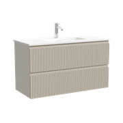 SANCOS Тумба подвесная Snob R 890х390х500, c двумя ящиками оснащенными доводчиками, Beige Soft , арт.SNR90/39CE SNR90/39CE