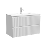 SANCOS Тумба подвесная Snob R 790х390х500, c двумя ящиками оснащенными доводчиками, Bianco, арт.SNR80/39W SNR80/39W