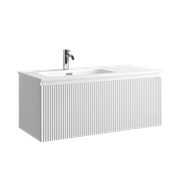 SANCOS Тумба подвесная Snob R 1.0 995х445х406, c одним ящиком оснащенным доводчиками, Bianco , арт.SNR1.0100LW SNR1.0100LW