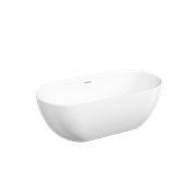 SANCOS Акриловая ванна Leaf 1700x800x580, отдельностоящая, овальная, с каркасом, со сливом-переливом, донным клапаном