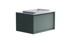 ASTRA-FORM Тумба подвесная Фрейм  70 с 1ящ NCS S 3005-b80g мат. с раковиной Антарес бел гл.и столешницей Solid бел гл. 4631177713743