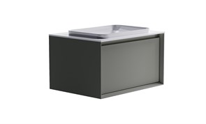 ASTRA-FORM Тумба подвесная Фрейм  70 с 1ящ NCS S 3502-y мат. с раковиной Антарес бел гл. и столешницей Solid бел гл. 4631177713767