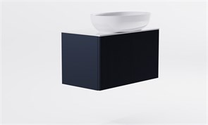 ASTRA-FORM Тумба подвесная М-40 Slim 70см 1ящ RAL7024 мат./волна, раковина Атрия бел гл., столешница Solid бел гл. 4631177714504