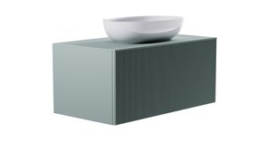 ASTRA-FORM Тумба подвесная М-40 100см 1ящ NCS S 3005-b80g мат./волна, раковина Атрия бел гл, столешница Solid в цвете 4631177714894