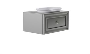 ASTRA-FORM Тумба подвесная Шарм 70см 1ящ NCS S 3502-y мат., раковина Шарм бел гл, столешница Solid в цвете 4631177714962