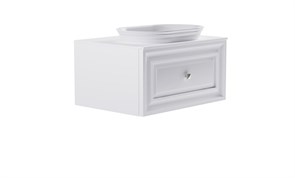 ASTRA-FORM Тумба подвесная Шарм 80см 1ящ белый матовый, раковина Шарм бел глянец и столешницей Solid бел матовый 4631177715051