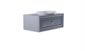 ASTRA-FORM Тумба подвесная Шарм 90см 1ящ NCS S 3005-R80B мат., раковина Шарм бел гл, столешница Solid в цвете 4631177715075