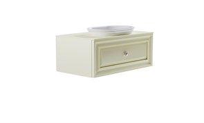 ASTRA-FORM Тумба подвесная Шарм 90см 1ящ RAL1013 мат., раковина Шарм бел гл, столешница Solid в цвете 4631177715099