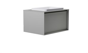 ASTRA-FORM Тумба подвесная Фрейм 80см 1ящ NCS S 3502-y мат., раковина Антарес бел гл, столешница Solid в цвете 4631177715266