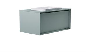 ASTRA-FORM Тумба подвесная Фрейм 90см 1ящ NCS S 3005-b80g мат., раковина Антарес бел гл, столешница Solid в цвете 4631177715303