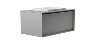 ASTRA-FORM Тумба подвесная Фрейм 90см 1ящ NCS S 3502-y мат., раковина Антарес бел гл, столешница Solid в цвете 4631177715327