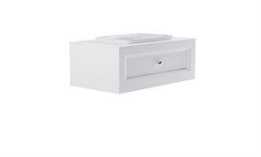 ASTRA-FORM Тумба подвесная Классик 100см 1ящ белый мат., раковина Ретро бел глянц, столешница Solid белый мат. 4631177715655
