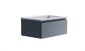 ASTRA-FORM Нижний шкаф Альфа 70 с 1 ящиком серо-голубой (NCS S 3005-R80B матовый) + Раковина 