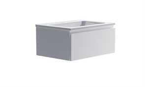 ASTRA-FORM Нижний шкаф Альфа 70 с 1 ящиком белый матовый + Раковина 