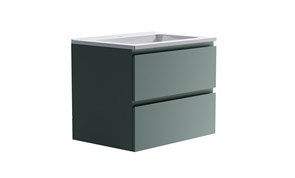 ASTRA-FORM Нижний шкаф Альфа 70 с 2 ящиками зеленый (NCS S 3005-B80G матовый) + Раковина 