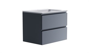 ASTRA-FORM Нижний шкаф Альфа 70 с 2 ящиками  серо-голубой (NCS S 3005-R80B матовый) + Раковина 