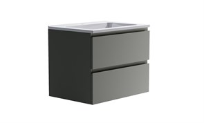 ASTRA-FORM Нижний шкаф Альфа 70 с 2 ящиками серо-бежевый (NCS S 3502-Y матовый) + Раковина 