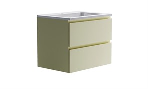 ASTRA-FORM Нижний шкаф Альфа 70 с 2 ящиками бежевый (RAL1013 матовый) + Раковина 
