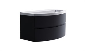 ASTRA-FORM Нижний шкаф Венеция2.0 100 с 2 ящиками темно-серый (RAL7024 матовый)  + Раковина 