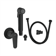 CERSANIT Смеситель с гигиеническим душем LARA встраиваемый однорычажный черный A68160