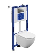 CERSANIT Комплект BRASKO VORTEX DPL EO slim инсталляция AQUA 50 PRIME P кнопка ACCENTO SQUARE пластик хром глянцевый A69477