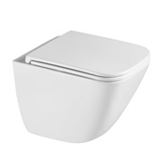 ABBER Унитаз Rechteck AC1220TC подвесной белый, безободковый, смыв торнадо, с закрытым дном AC1220TC