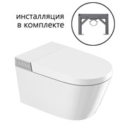 ABBER Комплектподвесной электронный унитаз-биде Bequem AC1120S с инсталляцией AC0101P2 AC1120S-AC0101P2