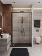 CEZARES Lux Душевая дверь в нишу раздвижная ширина 120 см, цвет профиль - оружейная сталь / стекло - прозрачное LUX-B-FS-11-120-C-GM