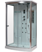 TIMO Lux T-7715 душевая кабина 120*90*225, турецкая баня хамам, стульчик прозрачный T-7715-T-STUN-T-CH/C