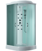 TIMO eco ТЕ-0702 L душевая кабина 120*80*218, турецкая баня хамам, стульчик прозрачный TE-0702L-T-STUN-T-CH/C