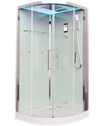 TIMO Premium IMPI душевая кабина (100*100*220), шт, стульчик прозрачный H-517-T-CH/C