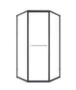 TIMO Душевой угол TTSS-100/03C-8R, раздвиж 1000*1000*2000, проф черный, стекло проз 8 мм T35R