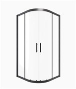 TIMO Душевой угол TPSS-90/03C-8, раздвиж 900*900*2000, проф черный, стекло проз 8 мм T46