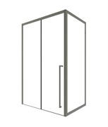 TIMO Душевая дверь TDSS-120/13C-8R, раздвиж 1200*2000, проф никель + торцевое стекло TSS-1000/13C-8 1000*2000, проф никель T48R+T61