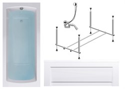 TIMO Комплект Акриловая ванна RITTA1670 160*70*63+Каркас + Слив-перелив+Фронтальная панель RITTA1670-KT16-SPV1505-FP16H