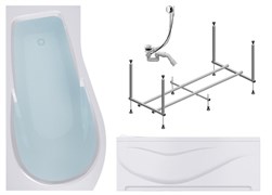 TIMO Комплект Акриловая ванна VINO1590L 150*90*66+Каркас + Слив-перелив+Фронтальная панель VINO1590L-KTVINO15-SPV1505-FPVINO15L