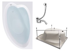 TIMO Комплект Акриловая ванна IVA1595L 150*95*70+Каркас + Слив-перелив IVA1595L-KTIVA15-SPV1505