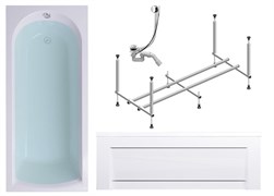 TIMO Комплект Акриловая ванна MIKA1880 1800*800*580+Каркас+Слив-перелив+фронтальная панель MIKA1880-KT18-SPV1505-FP18S