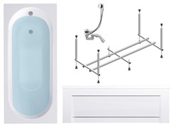 TIMO Комплект Акриловая ванна ROHA1270 120*70*58+каркас+слив-перелив+фронтальная панель ROHA1270-KT12-SPV1505-FP12S