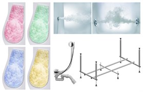 TIMO Комплект Акриловая ванна VINO1590R 150*90*66+Каркас + Слив-перелив+Гидромассаж 6 форсунок+Гидромассаж спины 3 форсунки+Хромотерапия VINO1590R-KTVINO15-SPV1505-T-CM-T-BM-T-CT