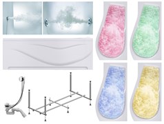 TIMO Комплект Акриловая ванна VINO1590R 150*90*66+Каркас + Слив-перелив+Гидромассаж 6 форсунок+Гидромассаж спины 3 форсунки+Хромотерапия+Фронтальная панель VINO1590R-KTVINO15-SPV1505-T-CM-T-BM-T-CT-FPVINO15R