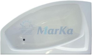 1MARKA Assol Ванна асимметричная, с рамой и панелью, белая, 160x100, левая