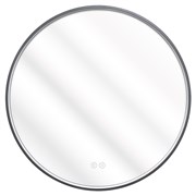 AZARIO Зеркало Димион D600, круглое, с подсветкой и диммером, 3 режима, сенсорный выключатель, с подогревом, серый матовый (АZ-LED010525) АZ-LED010525