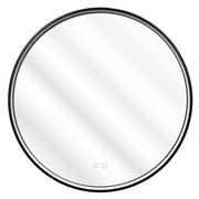 AZARIO Зеркало Димион D600, круглое, с подсветкой и диммером, 3 режима, сенсорный выключатель, с подогревом, черный матовый (АZ-LED010625) АZ-LED010625