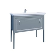 AZARIO Комплект Тумба RIO 85 напольная, с раковиной Дуглас 85, ручки серебро, цвет серый матовый (CS00104012) CS00104012