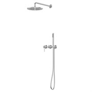 ABBER Душевая система Wasser Kreis 316 AF8118BST скрытого монтажа без излива, сталь брашированная AF8118BST