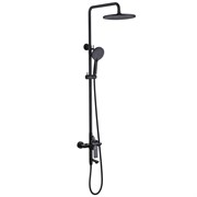 ABBER Душевая стойка Weiss Insel AF8016BL с изливом, черный матовый AF8016BL