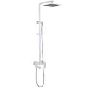 ABBER Душевая стойка Daheim AF8216WL с изливом, белая матовая AF8216WL