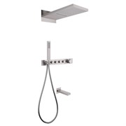 ABBER Душевая система Rund AF8753SP скрытого монтажа с изливом, термостат, сатин AF8753SP